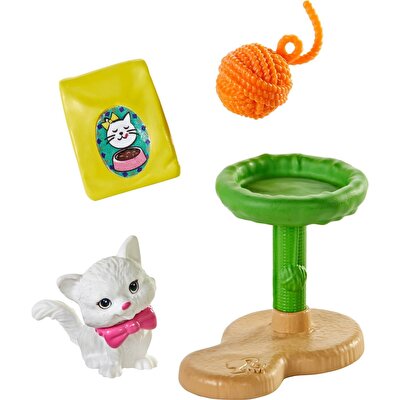 Barbie'nin Eğlenceli Ev Aksesuarları Kedi Bakımı GHL81
