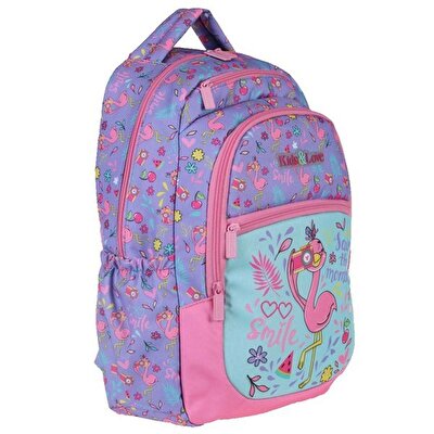 Kaukko Kids& Love Desing Lila Flamingo Sırt Çantası