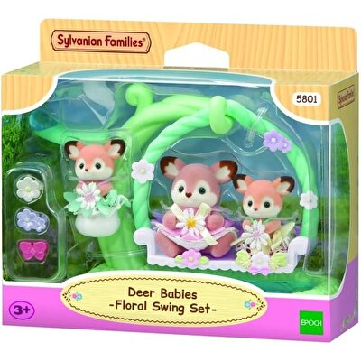 Sylvanian Families Geyik Bebeklerin Çiçekli Salıncak Seti