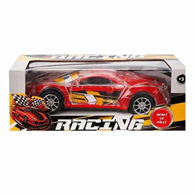 Kutulu Işıklı Müzikli Racing Yarış Arabası Kırmızı