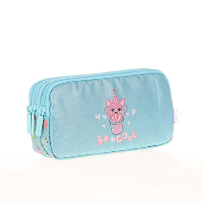 Kaukko Kids&Love 3 Bölmeli Kapi̇tone Cactus Kalem Çantası