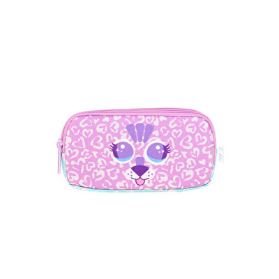 Kaukko Kids 3 Bölmeli Cute Face Tiger Kalem Çantası