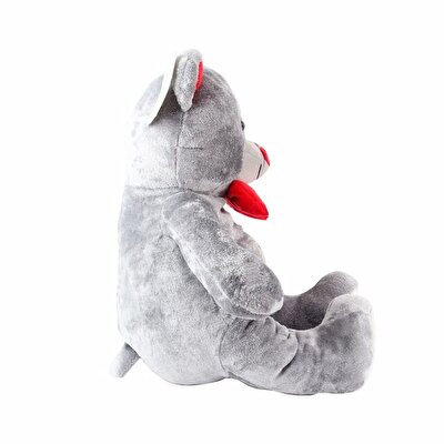 Simli Kırmızı Papyonlu Ayı 60 Cm.