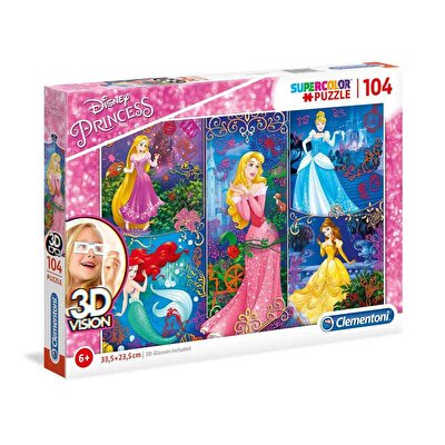 Clementoni Puzzle 104 Parça 3 Boyutlu Disney Princess