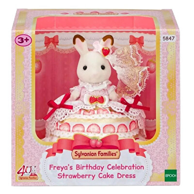 Sylvanian Families Freya’nın Doğum Günü Çilekli Pasta Elbisesi