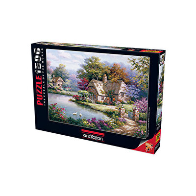 Anatolian 1500 Parça Puzzle Kuğular ve Kır Evi