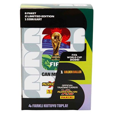 FIFA World Cup 2026 Adrenalyn XL Trading Card Metal Kutu Beyaz