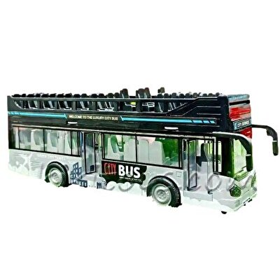 Sür Gitsin Üstü Açık Sesli Müzikli Otobüs 30 Cm