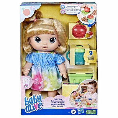 Baby Alive Bebeğimle Eğlenceli Meyveli Yudumlar Sarışın F7356