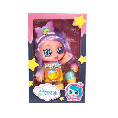 Roza Şeker Kız Sarı Etekli Fonksiyonlu Bebek