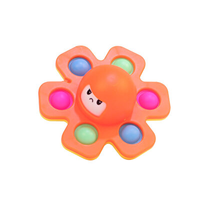 6 Parmak Desenli Ahtapot Stres Çarklı Pop It