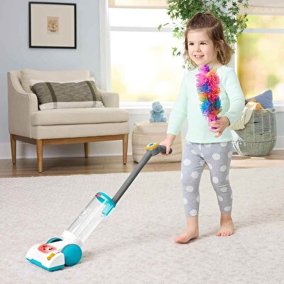 Fisher Price 2'si 1 Arada  Sesli ve Işıklı Eğlen ve Öğren Süpürge JMM35