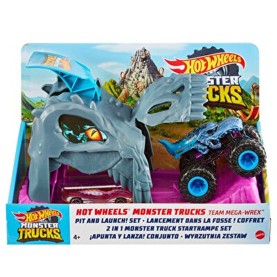 Hot Wheels Monster Trucks Fırlatıcılı Oyun Seti Mega Wrex GVK00