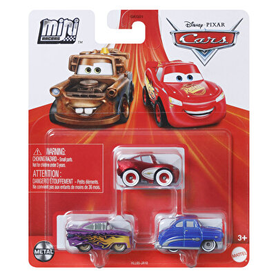 Cars Mini Karakter Arabalar Üçlü Paket HLL65