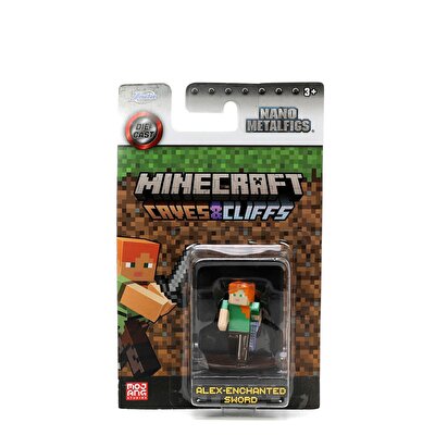Minecraft Nano Tekli Metal Figür Alex-Enchanted Sword