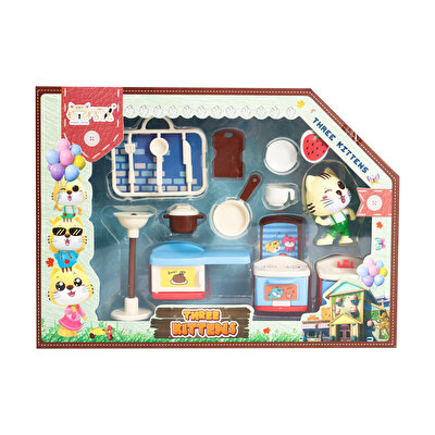 Sevimli Yavru Kedi Mutfak Seti