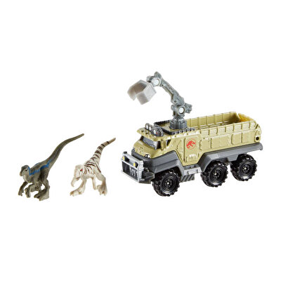 Matchbox Jurassi̇c World Di̇no Transporter Arabaları Blue Velocıraptor At Atrocıraotır JGM10