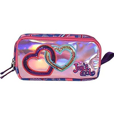 Joy's Cool Çift Bölmeli Aynalı Kalp Kalem Kutusu