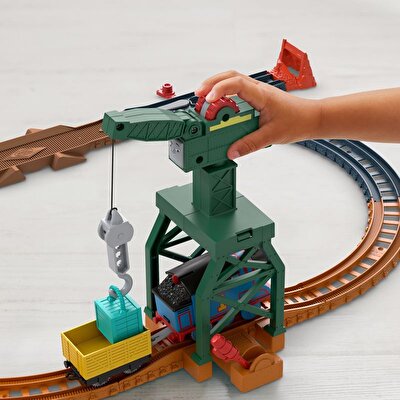Thomas ve Arkadaşları Motorlu Tren Seti Cranky the Crane Cargo Drop HGY79