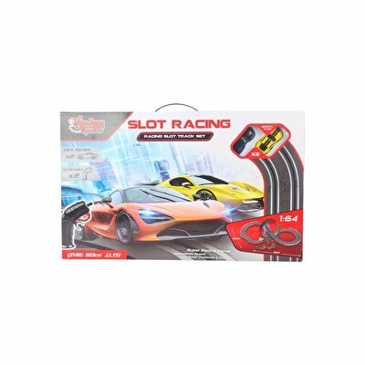 Pilli 2 Araçlı Yarış Seti 1:64 Sarı Lacivert Araba