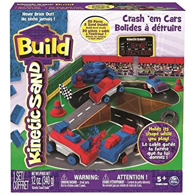 Kinetic Sand Build Çarpışan Arabalar Yarış Seti