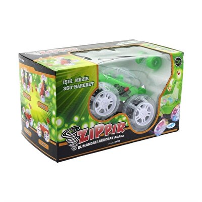 Zıppır Kumandalı Akrobat Araba Yeşil