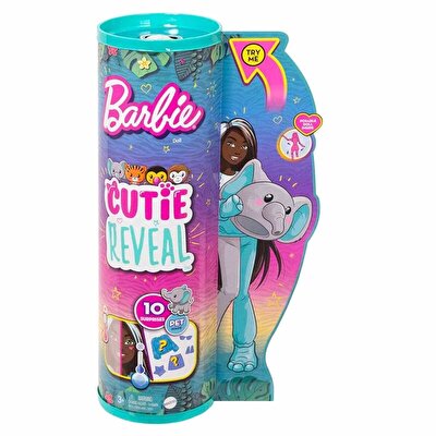 Barbie Cutie Reveal Bebekler Barbie Tropikal Orman Serisi Fil HKP98