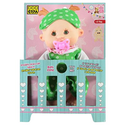 Ağlayan Bebiş Bebek Yeşil Tulumlu