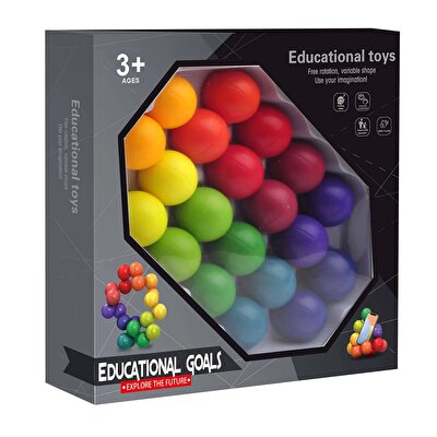 3D Gökkuşağı Renkli Plastik Eğitici Dekompresyon Toplar