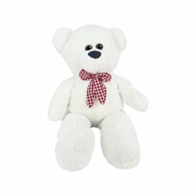 Büyük Kurdelalı Beyaz Papyonlu Ayı 80 Cm