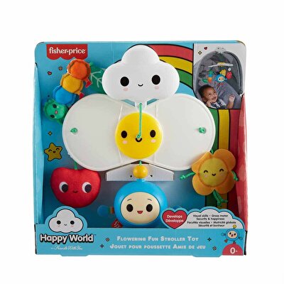 Fisher Price Mutlu Dünya Eğlenceli Bebek Arabası Oyuncağı HBW13