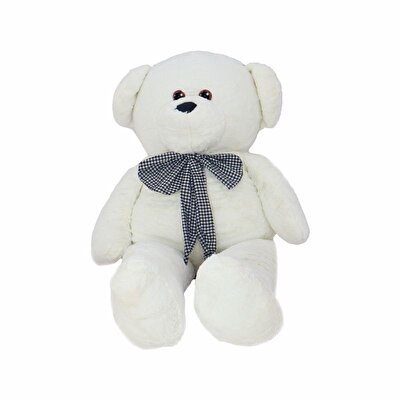 Büyük Kurdeleli Beyaz Peluş 150 cm