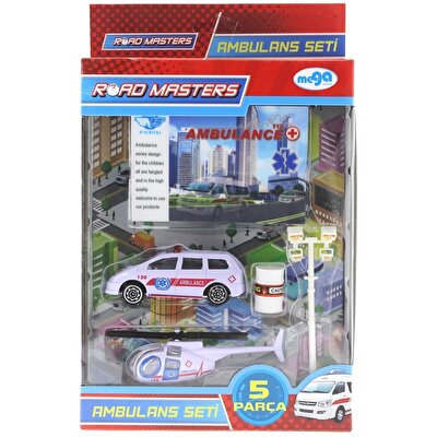 Mega Metal Ambulans Seti 5 Parça