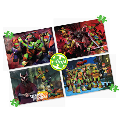 Kırkpabuç Ninja Turtles Puzzle 4 x 16 Parça