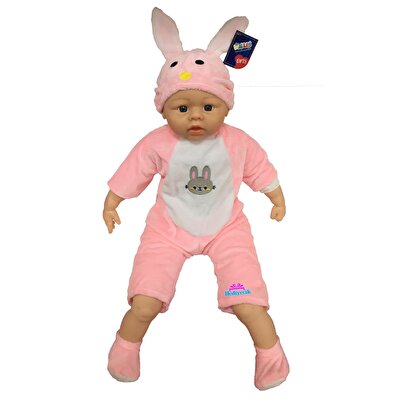 Peluş Tavşan Tulumlu Bebek 60 cm.