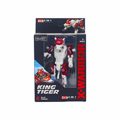 X- Warrior 4'lü Transformer Seti King Tiger
