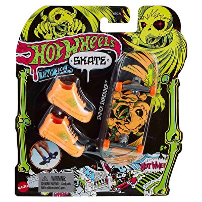 Hot Wheels Skate Neon Temalı Parmak Kaykay ve Ayakkabı Paketi Shriek Shredder