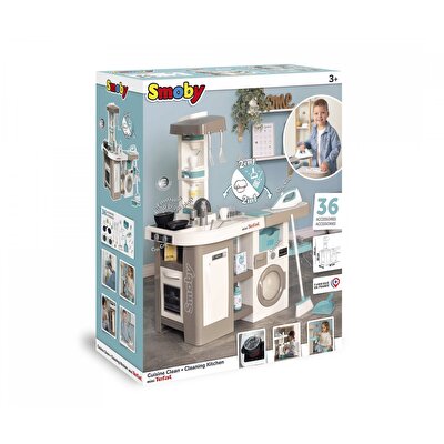 Smoby Tefal 2in1 Sesli Çamaşır Makineli Mutfak Seti