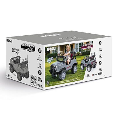 Dolu Montra Uzaktan Kumandalı Gri 12V Akülü Araba