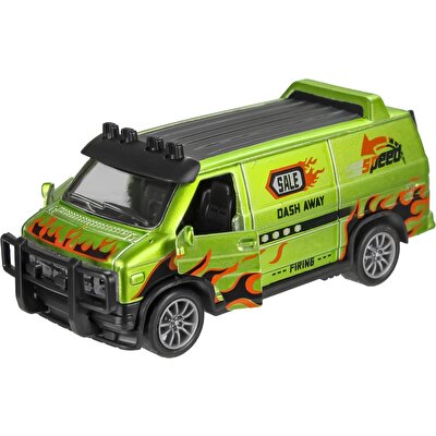 1:36 Die Cast Çek Bırak Yeşil Arazi Minibüsü