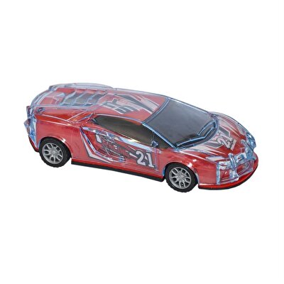 Sesli ve Işıklı Yarış Arabası Kırmızı