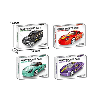 DIY Fancy Maket Spor Arabalar Mor Spor Araba