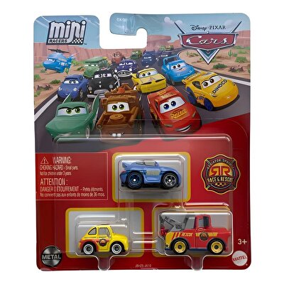 Cars Mini Karakter Arabalar Üçlü Paket JBH25