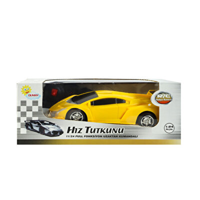1:24 Ölçekli Uzaktan Kumandalı Full Fonksiyonlu Pilli Sarı Araba