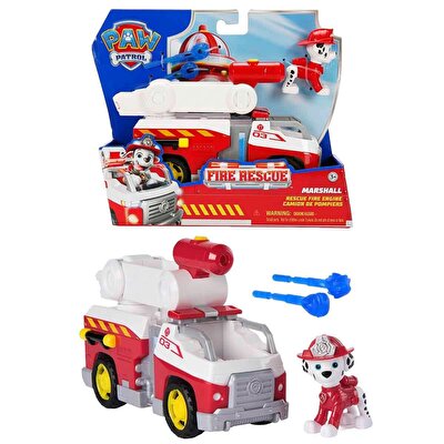 Paw Patrol Fire Rescue Figür ve Kurtarma Aracı Marshall