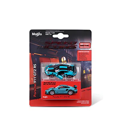 1:64 Speed Icons Koleksiyon Araçlar Porsche 911 GT2 RS Turkuaz