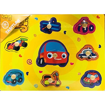 Kukuli Bul-Tak Taşıtlar Ahşap Puzzle