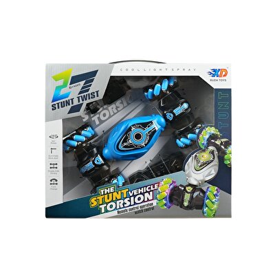 Bileklik Kumandalı Şarjlı Stunt Car Twist Akrobat Araba Mavi