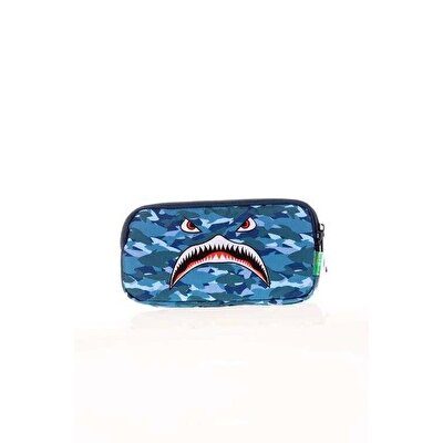 Kaukko Kids&Love 3 Bölmeli Square Shark Kalem Çantası