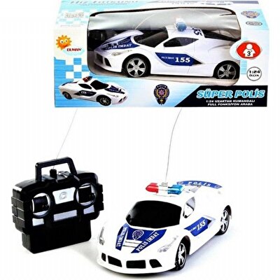 1:20 Ölçekli Uzaktan Kumandalı Full Fonksyon Piili Polis Arabası